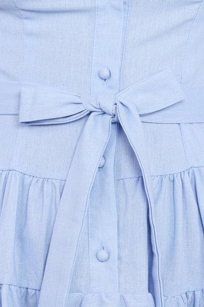 Diantha Long Sleeve Mini Dress Blue