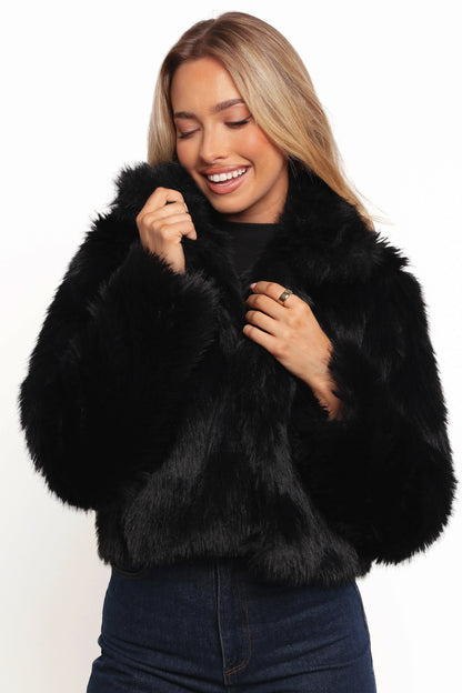 Bobbi Faux Fur Jacket Black
