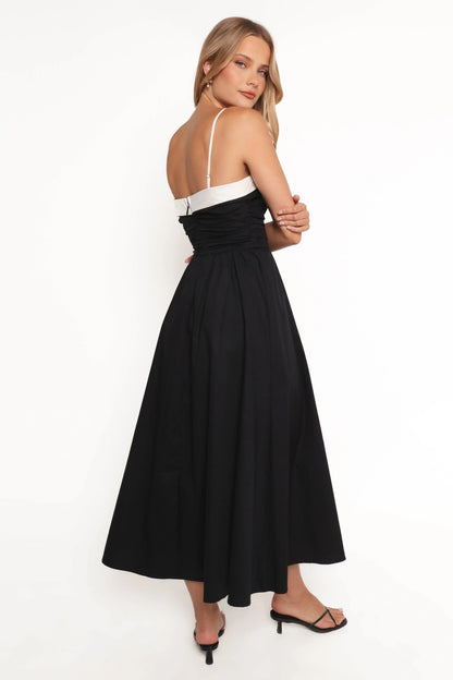 Marais Strapless Midi Dress Black