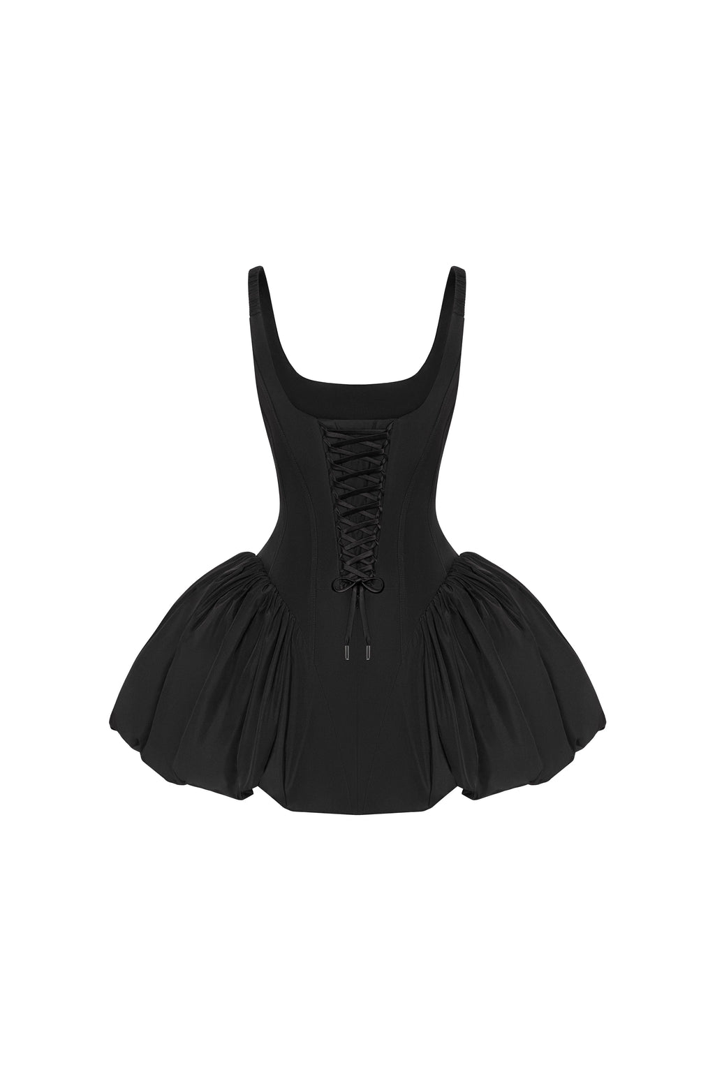 Black corset mini dress