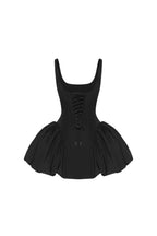 Black corset mini dress