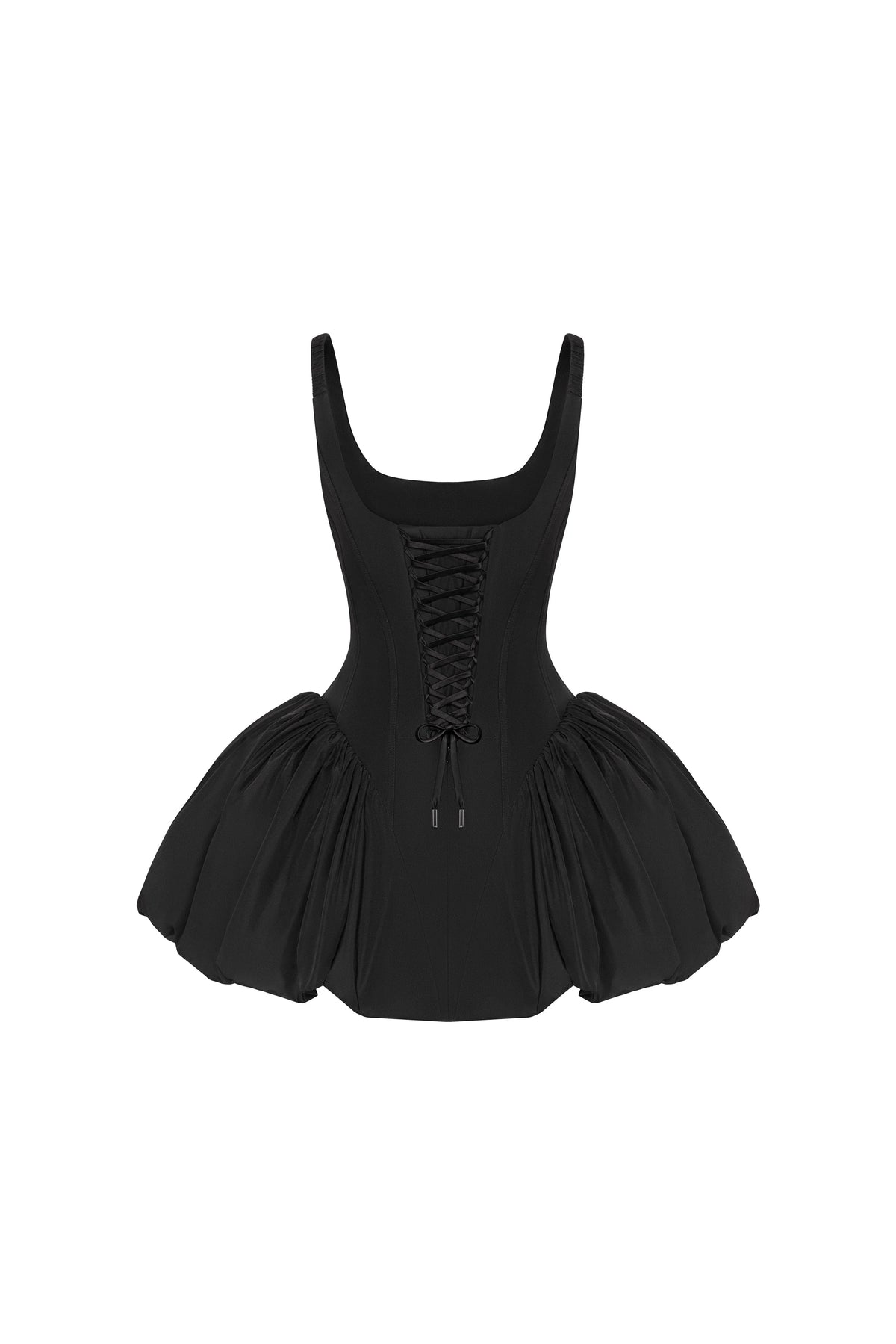 Black corset mini dress