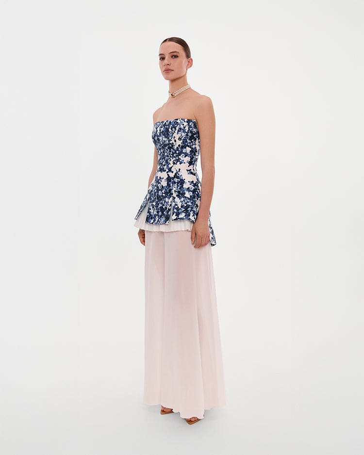 2 in 1 blue hydrangea mini with a detachable underskirt