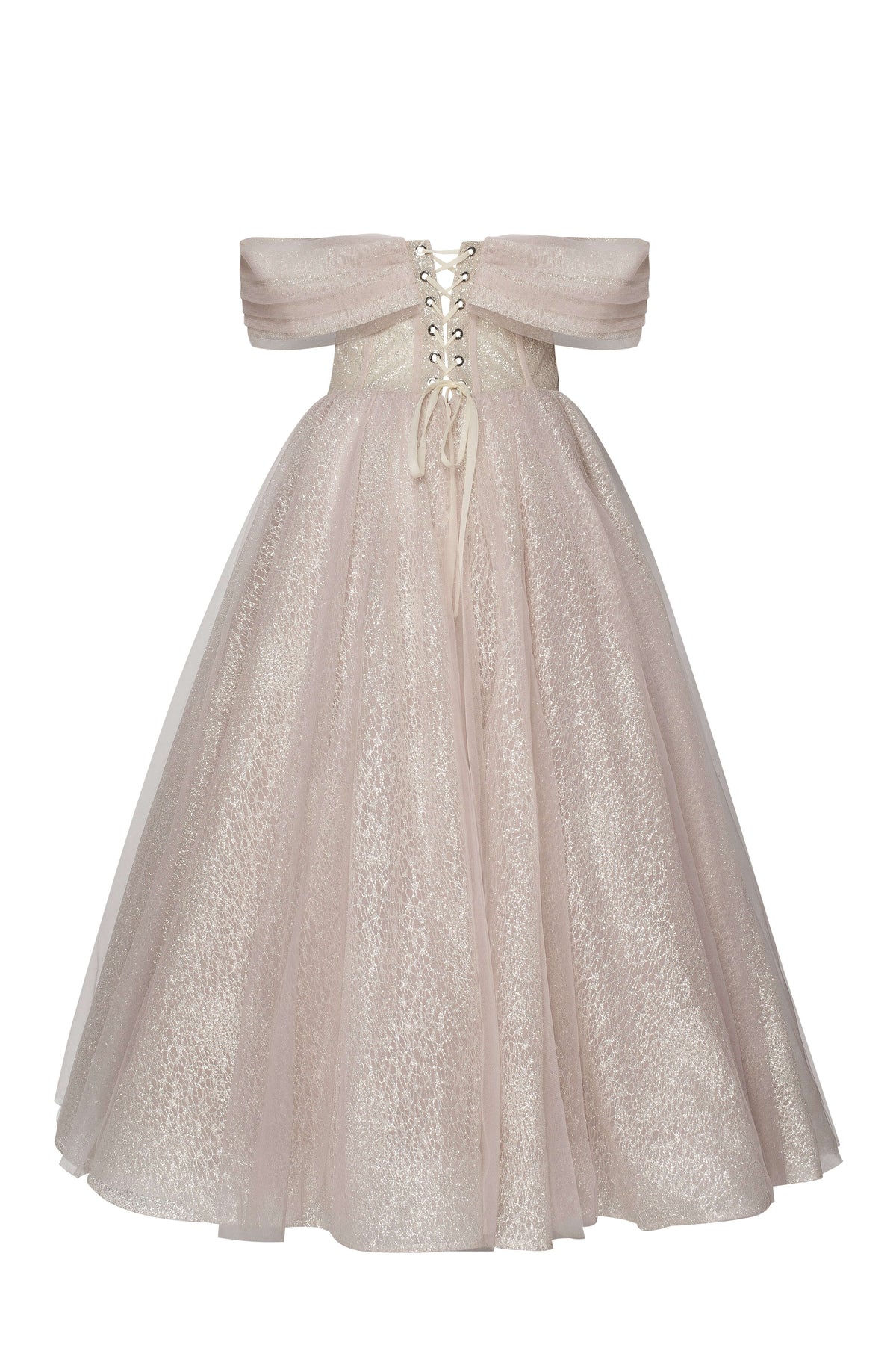 Silver Sparkly cocktail midi tulle dress