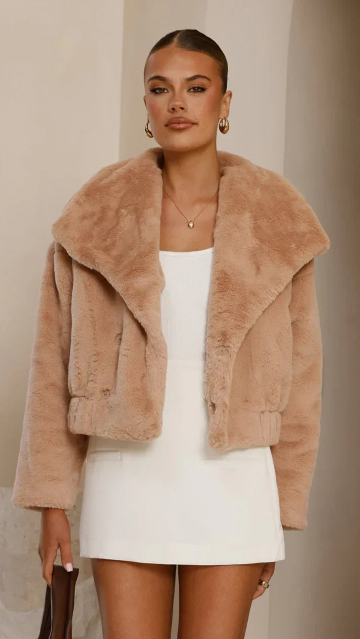 Tulum Crop Jacket Camel