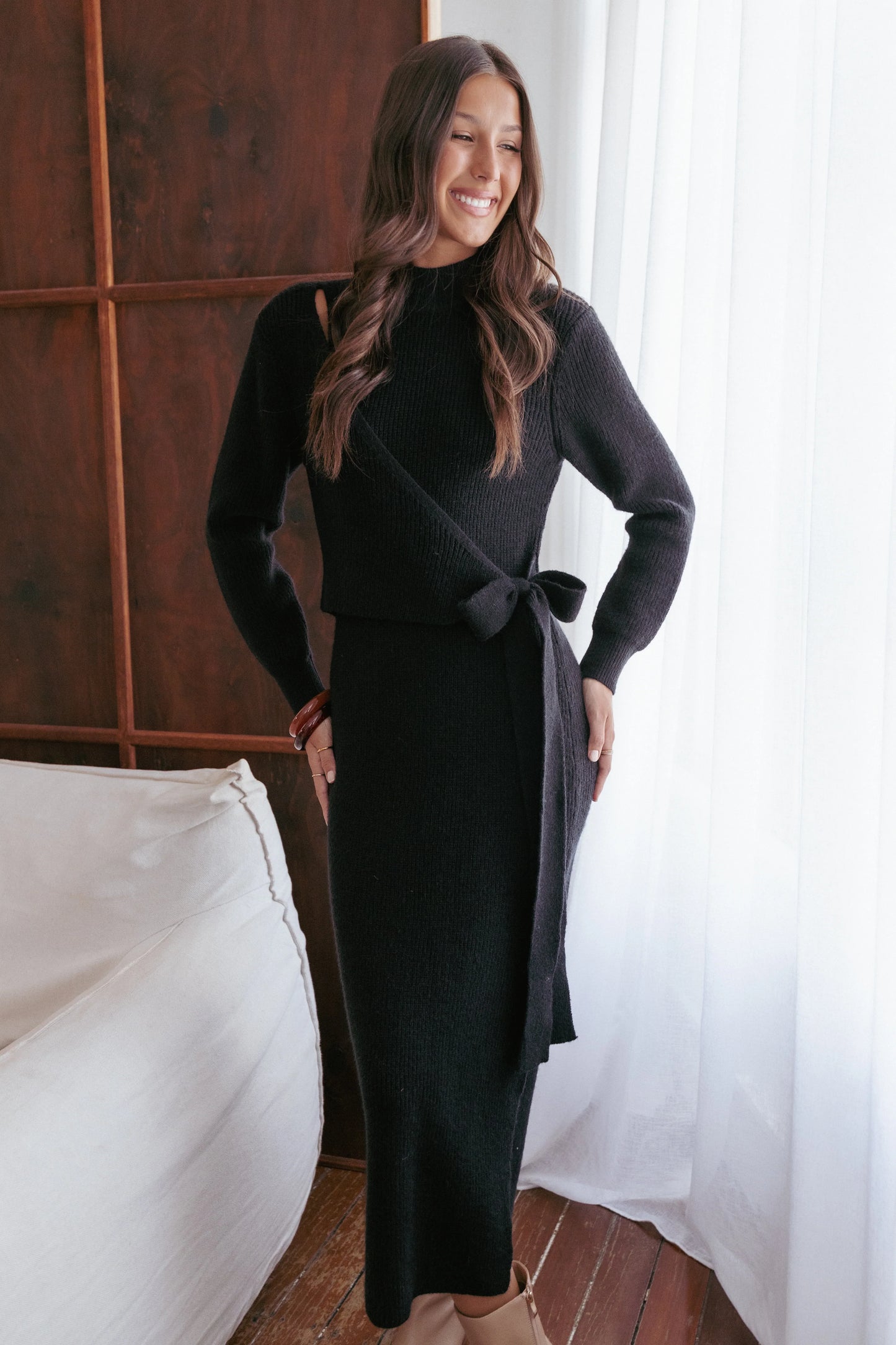 Aerin Knit Dress Black