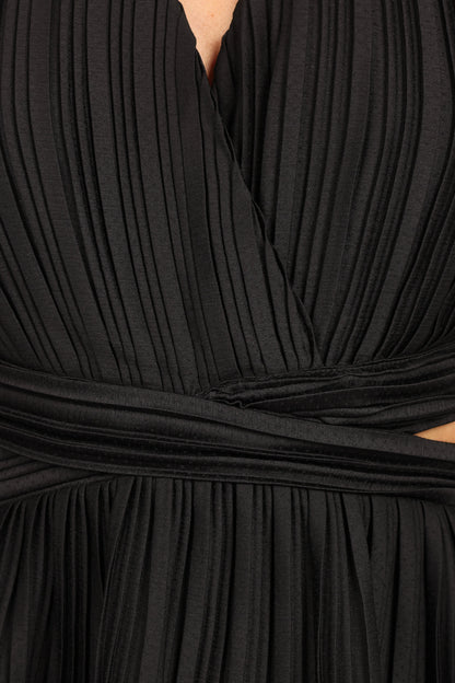 PIppa Long SLeeve Midi Dress Black