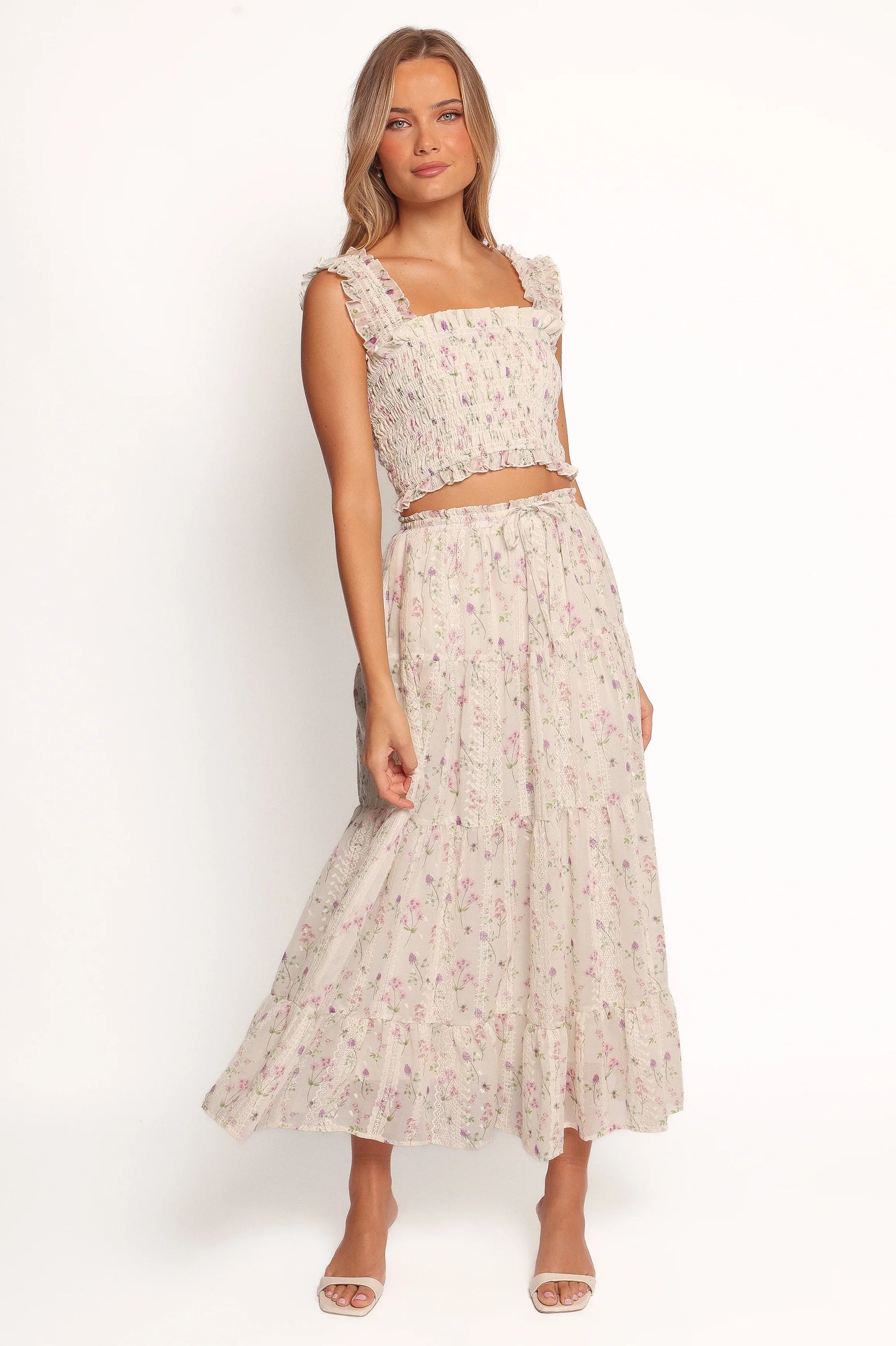 Amberlyn Maxi Skirt Pink Floral