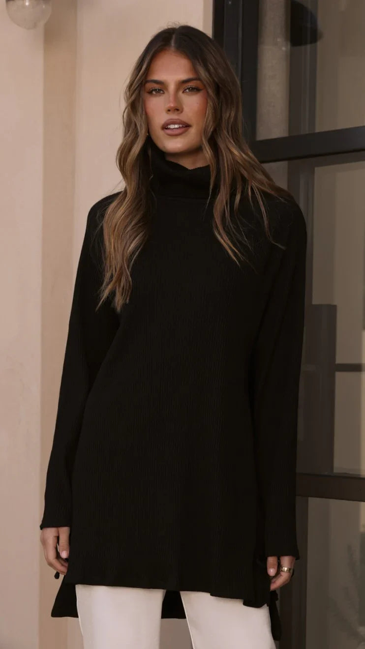 Ravio Oversized Rib Knit Black