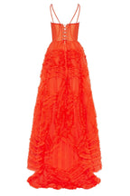 Tangerine Tulle Ornament Maxi Dress