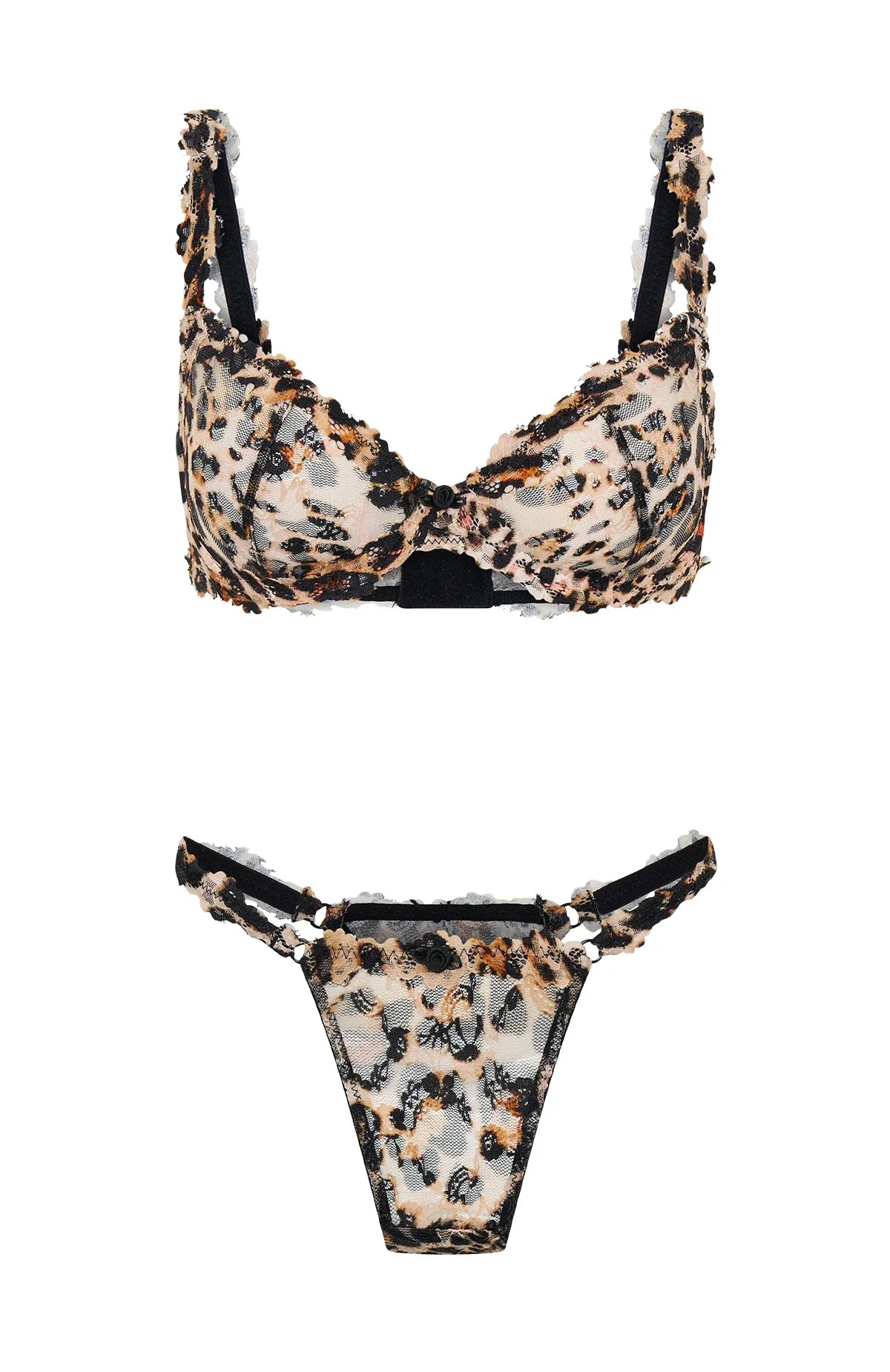 Cupids Call Lingerie Set Leopard