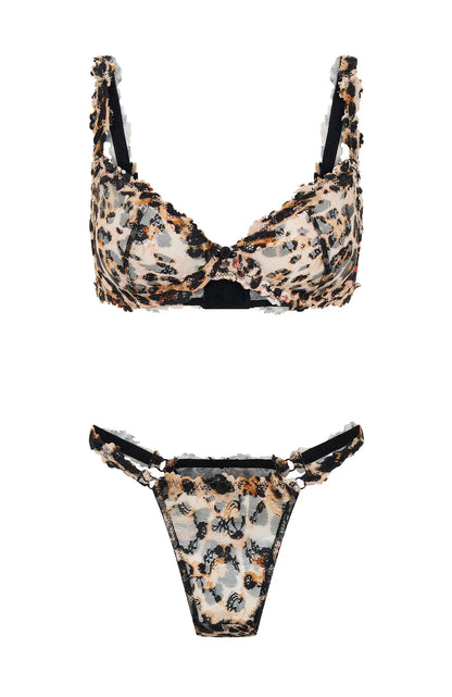 Cupids Call Lingerie Set Leopard