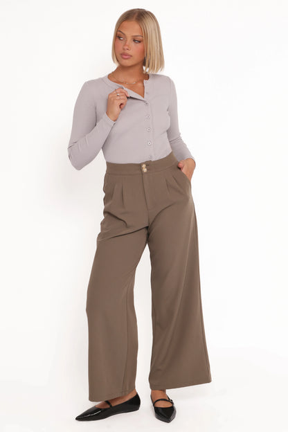 Cass Long Sleeve Top Grey
