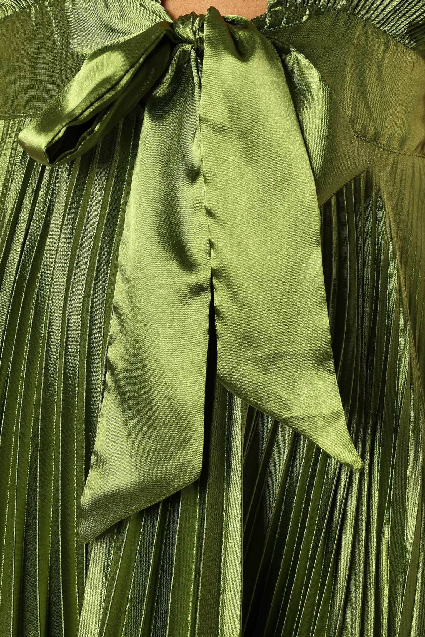 Kris Pleated Maxi Dress Martini Olive