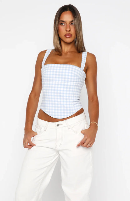 Crossed Your Mind Bustier Baby Blue