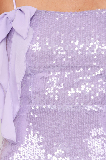 Katerina Mini Dress Lilac Sequin