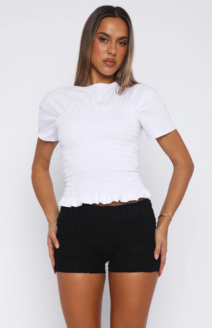 Honeymoon Lace Shorts Black