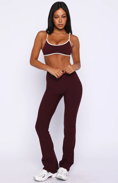 Blitz Sports Bra Merlot Cream