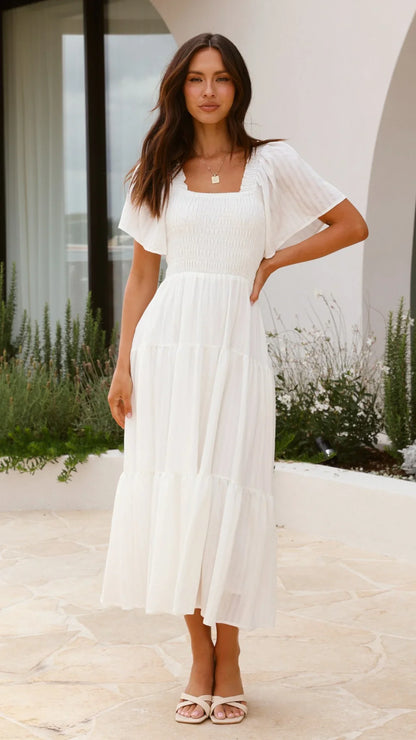 Lainey Midi Dress White