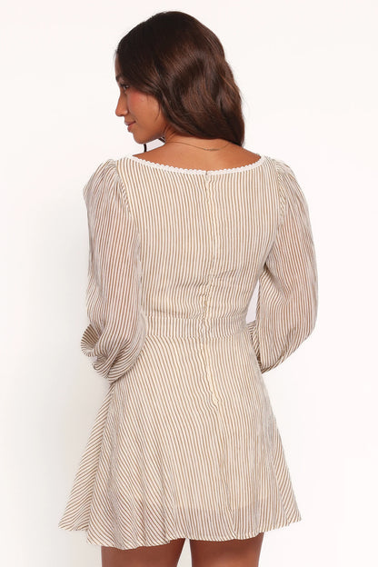 Kyra Long Sleeve Mini Dress Stripe