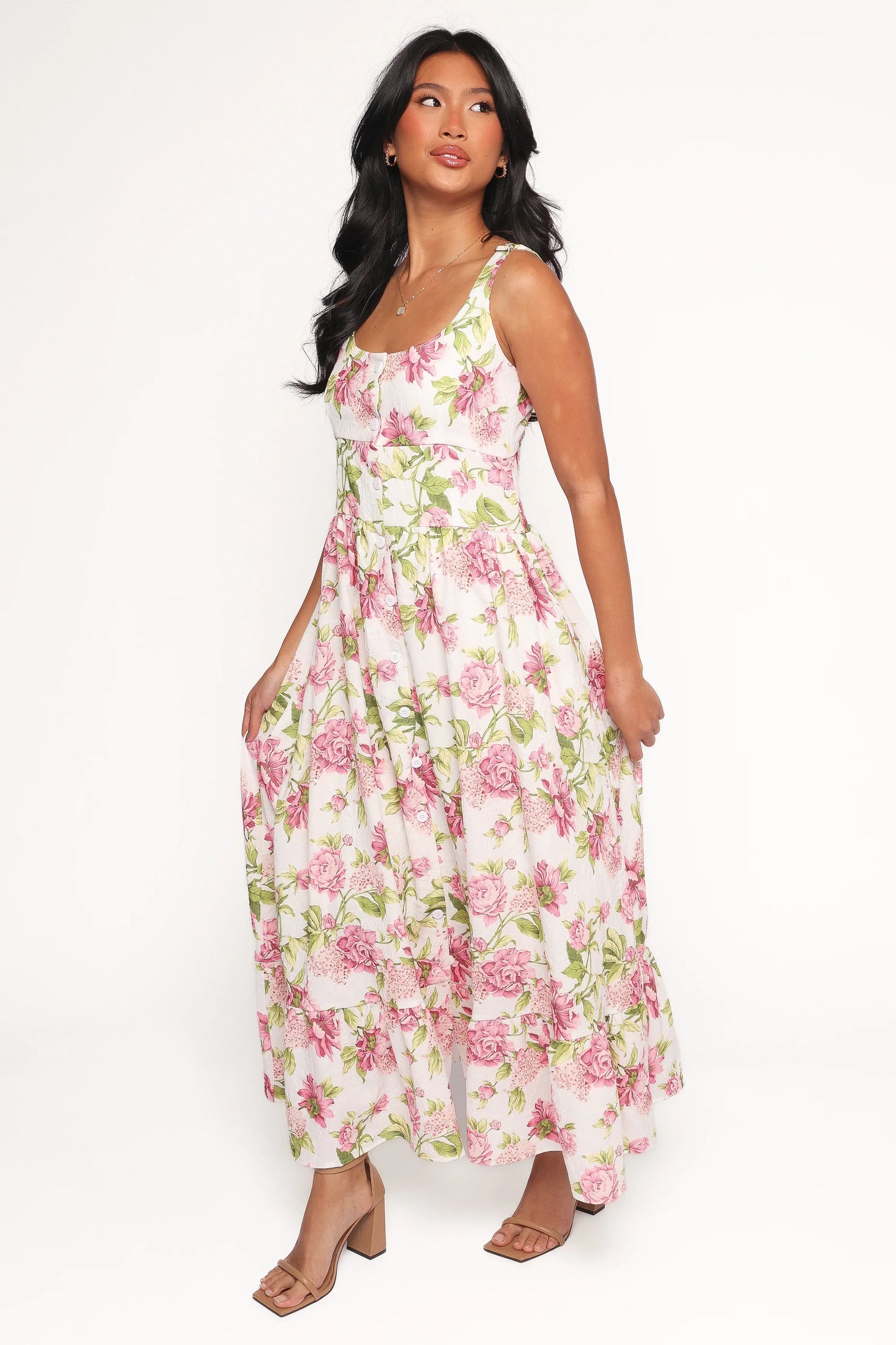 Tullia Maxi Dress Pink Floral