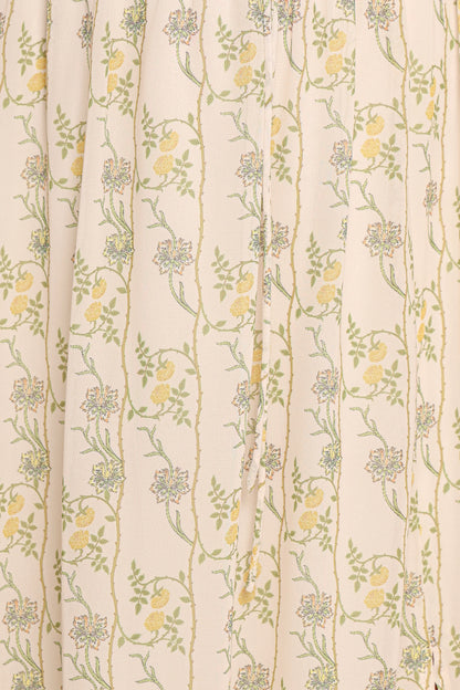 Keziah Long Sleeve Maxi Dress Yellow Floral
