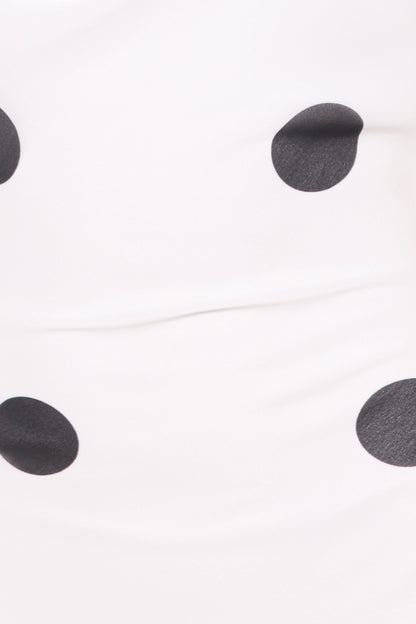 Collette Maxi Dress White Polka Dot