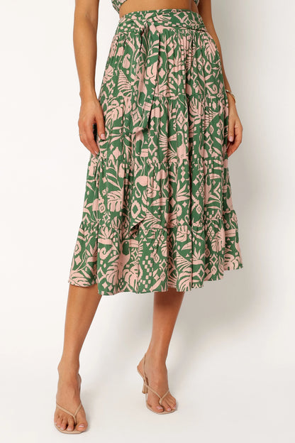 Lani Midi Skirt Green
