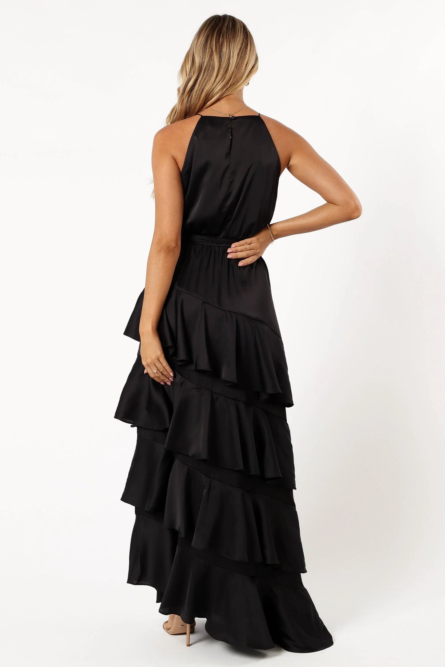 Annalise Tiered Maxi Dress Black