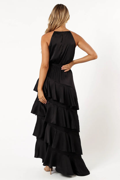 Annalise Tiered Maxi Dress Black