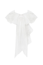 Dreamy blouse with meringue flounces in white Midnight Walk