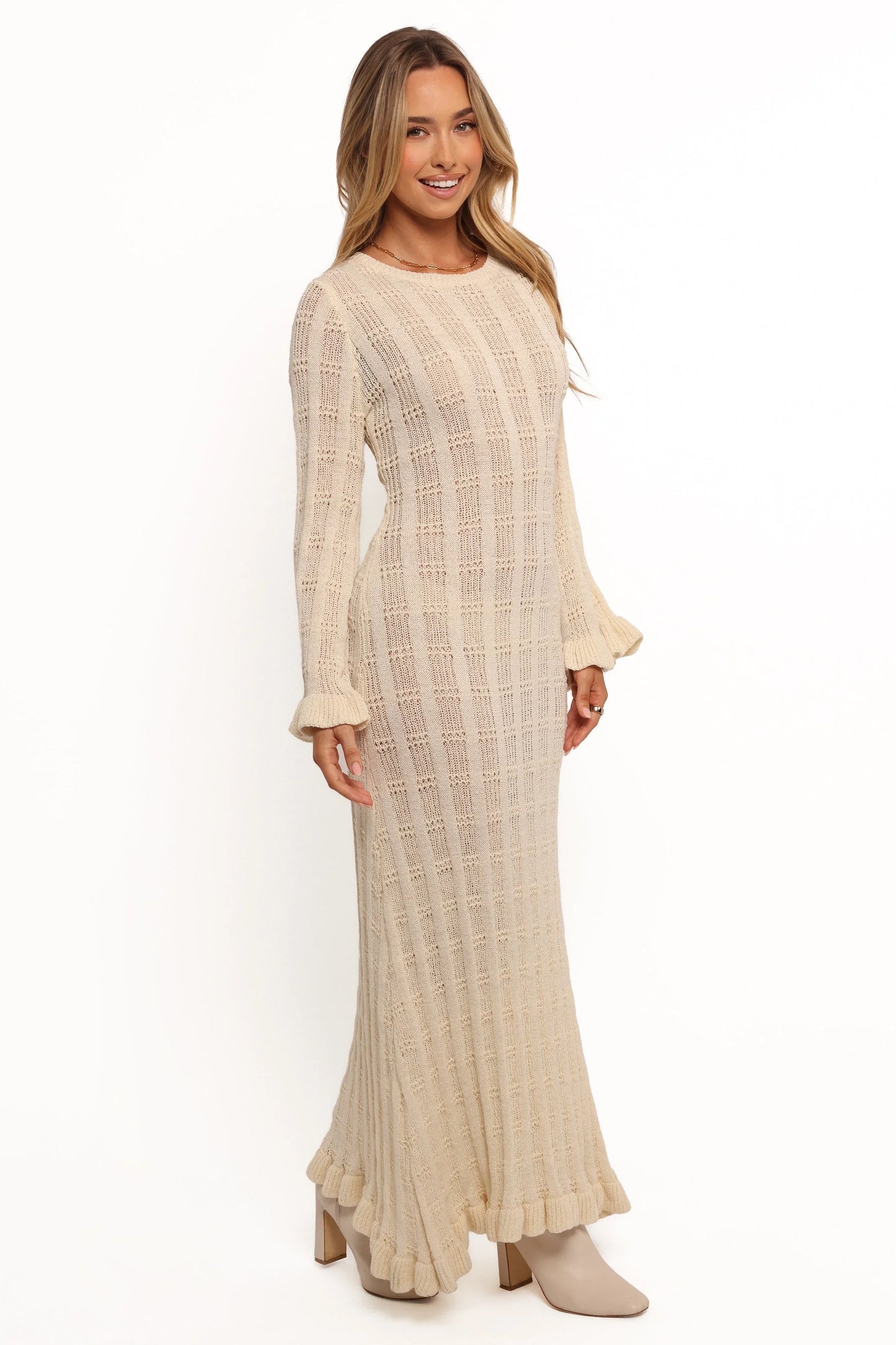 Colter Long Sleeve Maxi Dress White