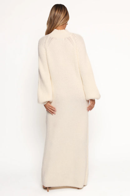 Tobin Knit Maxi Dress Cream