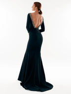 Elegant Mermaid Dress with Open Back