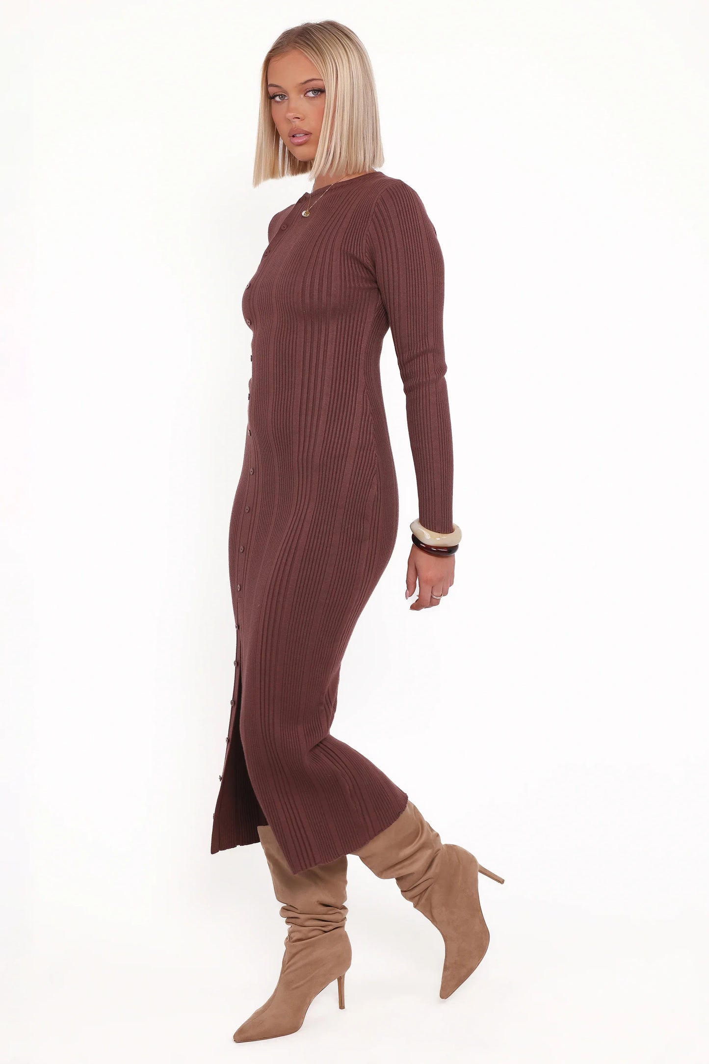 Valia Midi Dress Espresso