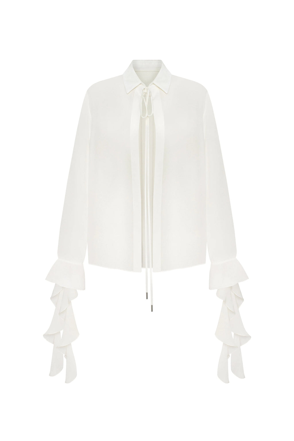Ruffled blouse in white Xo Xo