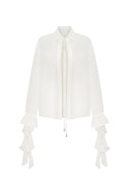 Ruffled blouse in white Xo Xo