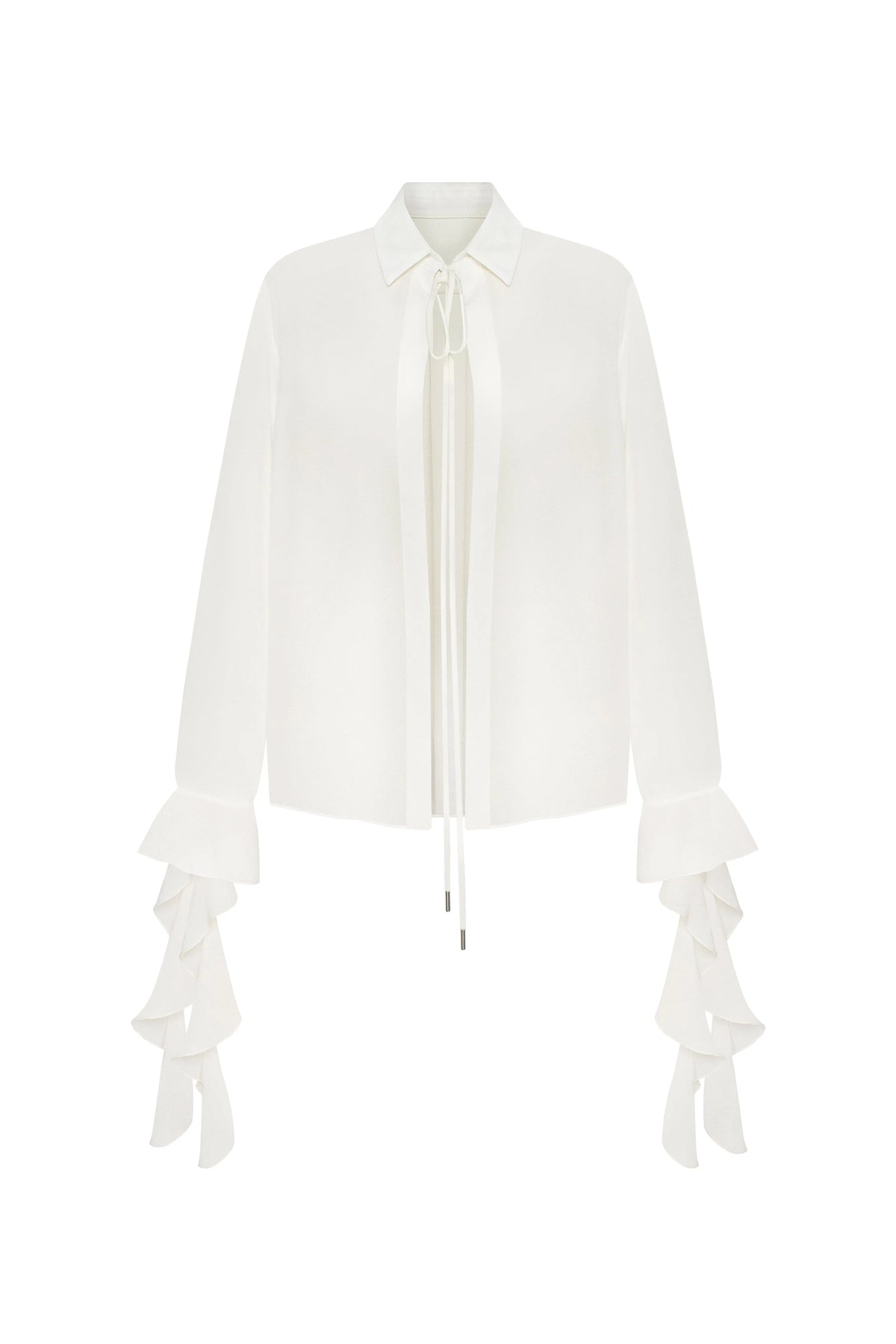 Ruffled blouse in white Xo Xo