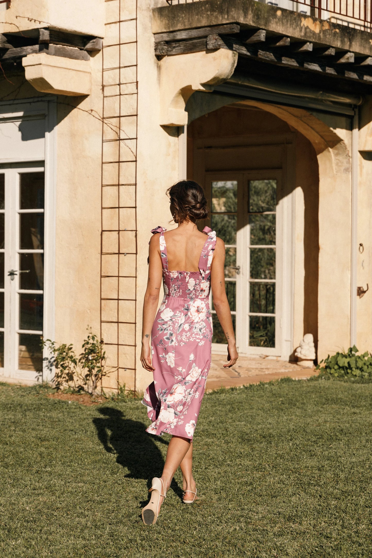 Laurel Dress Dark Rose Floral