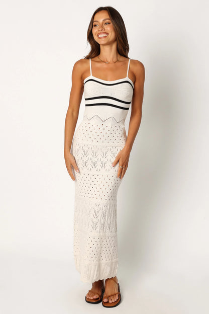Landon Midi Dress Black White