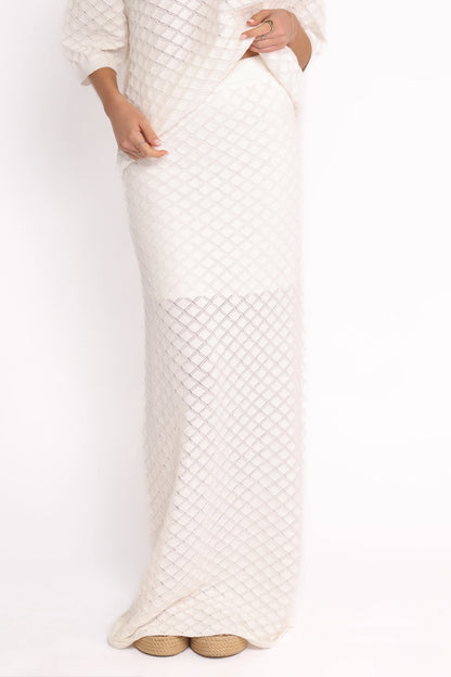 Meera Midi Skirt White