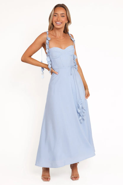Della Midi Dress Pale Blue