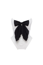 Sleeveless white corset with detachable bow Parisienne