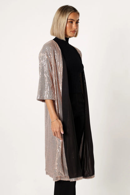 Jayleen Sequin Duster Gold