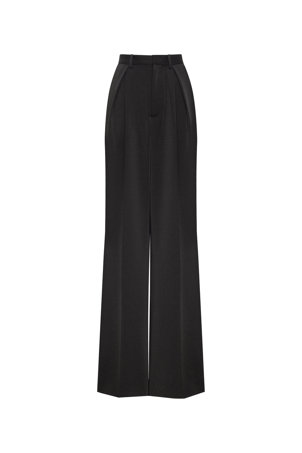 Refined black pants cut from Italian satin Xo Xo