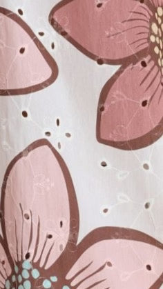 Eloise Eyelet Top Botanic Pink Print