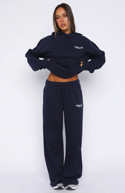 Verano Sixteen Lilia Wide Leg Sweatpants Navy
