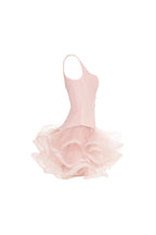 Sculptural flower like pink mini skirt