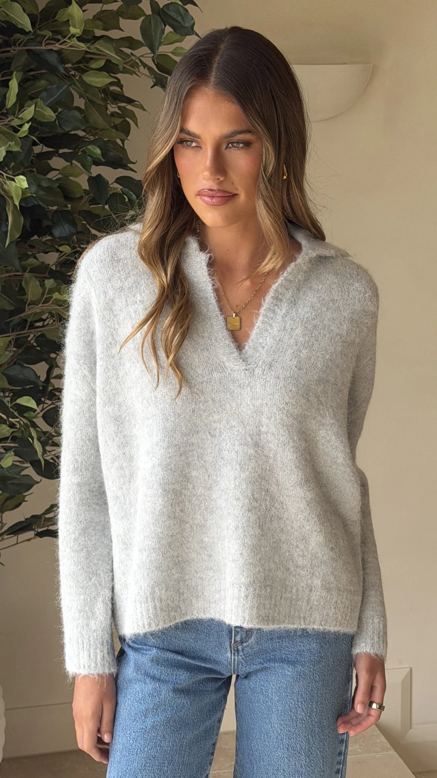 Kouvr Knit Sweater Grey