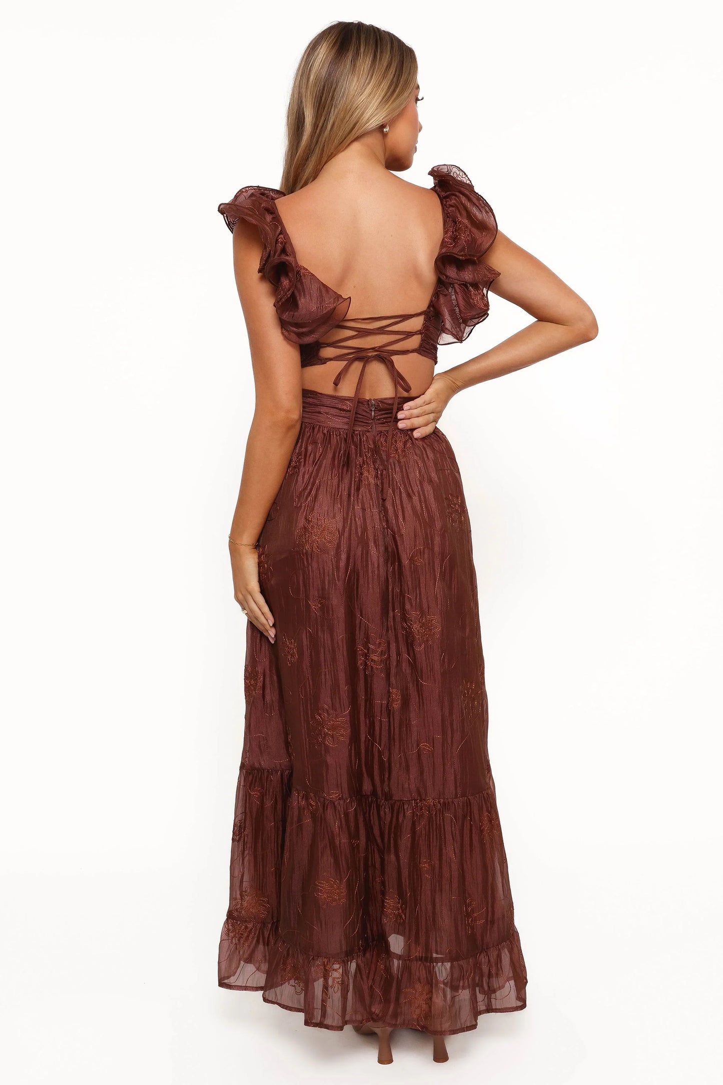 Harmony Maxi Dress Brown Floral